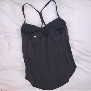 Rarely worn Lululemon built in bra tank top - black - size 6